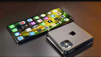 এমনই হতে পারে আইফোনের ফোল্ডিং ফোন। ছবি: সংগৃহীত