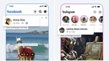 ফেসবুক, ইনস্টাগ্রাম ও ত্রেডসে এআই দিয়ে তৈরি ছবি আপলোডের পর স্বয়ংক্রিয়ভাবে লেবেল যোগ করা হবে। ছবি: মেটা ব্লগ