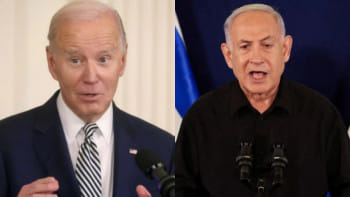 জো বাইডেন ও বেনিয়ামিন নেতানিয়াহু। ছবি: বাসস/কোলাজ