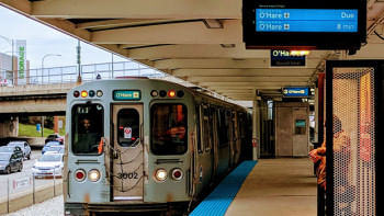 ব্লু লাইন ট্রেনের ও'হারা স্টেশন। ফাইল ছবি: ট্রানজিট শিকাগোর ওয়েবসাইট থেকে নেওয়া