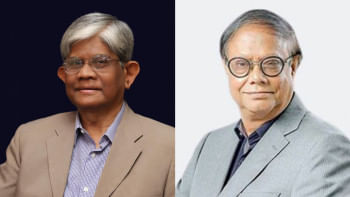 অর্থ উপদেষ্টা সালেহ উদ্দিন আহমেদ ও বাংলাদেশ ব্যাংকের গভর্নর আহসান এইচ মনসুর। কোলাজ ছবি: সংগৃহীত