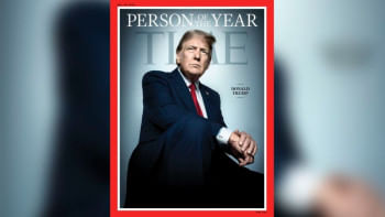 টাইম ম্যাগাজিনের প্রচ্ছদে ট্রাম্প। ছবি: বাসস