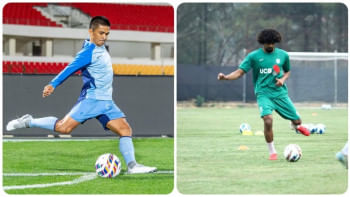 Sunil Chhetri and Hamza Choudhury 