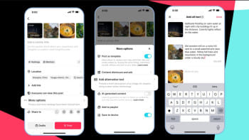 টিকটকের বিকল্প টেক্সট। ছবি: টিকটক 
