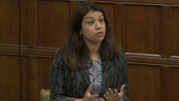 ব্রিটিশ পার্লামেন্টে বক্তব্য রাখছেন টিউলিপ। ফাইল ছবি: tulipsiddiq.com 