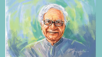 ঢাকা বিশ্ববিদ্যালয়ের ইমেরিটাস অধ্যাপক সিরাজুল ইসলাম চৌধুরী। ইলাসট্রেশন: বিপ্লব চক্রবর্তী