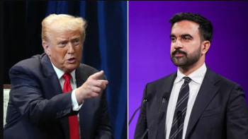 মার্কিন প্রেসিডেন্ট ট্রাম্প ও নিউইয়র্কের মেয়র জোহরান মামদানি। ছবি: এএফপি/কোলাজ