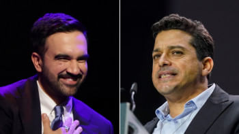 নিউইয়র্কের মেয়র জোহরান মামদানি ও ইসরায়েলি মন্ত্রী আমিচাই চিকলি। ছবি: কোলাজ