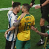 Messi pressed Behich Messi pressed Behich