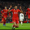 Liverpool's Cody Gakpo celebrates scoring their second goal 