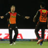 David Warner and Mustafizur Rahman David Warner and Mustafizur Rahman