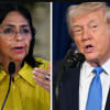 ভেনেজুয়েলার ভারপ্রাপ্ত প্রেসিডেন্ট দেলসি রদ্রিগেজ ও মার্কিন প্রেসিডেন্ট ডোনাল্ড ট্রাম্প। কোলাজ ছবি: সংগৃহীত